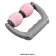 Masajeador LS5105 LIVEUP con doble rodillo independiente, superficie de masaje profundo y mango ergonómico. Color rosado