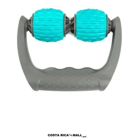 Masajeador LS5105 LIVEUP con doble rodillo independiente, superficie de masaje profundo y mango ergonómico. Color verde
