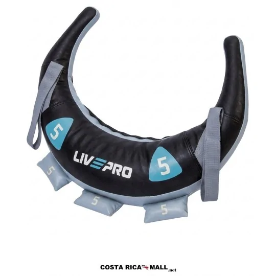 Saco de Entrenamiento Bulgarian LP8130 LIVEPRO con múltiples asas, estructura resistente y peso equilibrado. Peso 5kg