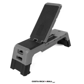 Step para Aeróbicos Arzur multifuncional con configuración tipo plataforma y banco ajustable, ideal para entrenamiento. Asiento