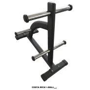 Rack para Discos Olímpicos Profesional fabricado en acero resistente, diseñado para almacenar discos de pesas de forma segura.