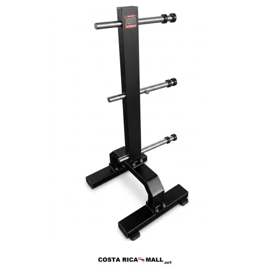 Rack para Discos de Pesas con estructura resistente para almacenamiento seguro y organización eficiente.