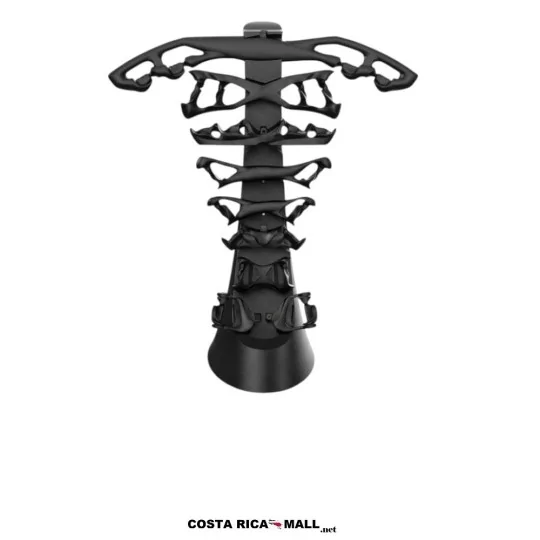 Set Agarraderas Anatómicas para Máquinas de Polea CORSAIR con múltiples opciones de agarre y estante organizador.