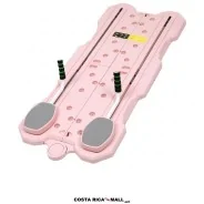 Tabla Multifuncional para Pilates con plataforma deslizante y apoyos ergonómicos, diseñada para ejercicios de movilidad. Rosada