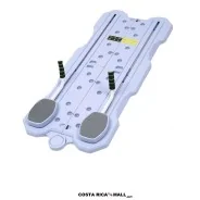 Tabla Multifuncional para Pilates con plataforma deslizante y apoyos ergonómicos, diseñada para ejercicios de movilidad. Celeste