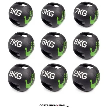 Bola Medicinal con Agarre en caucho resistente, para ejercicios funcionales de fuerza, potencia, resistencia y entrenamiento.