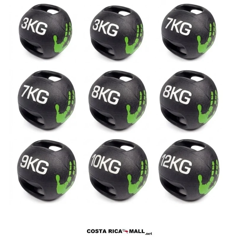 Bola Medicinal con Agarre en caucho resistente, para ejercicios funcionales de fuerza, potencia, resistencia y entrenamiento.