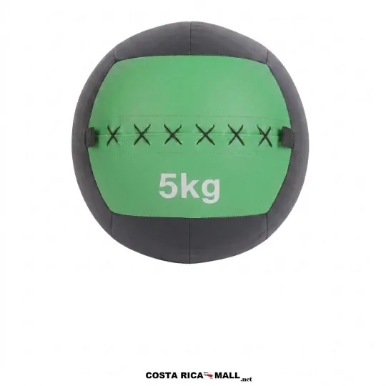 Bola Medicinal Suave fabricada en cuerina, para ejercicios de fuerza, coordinación, rehabilitación. 5 Kilos