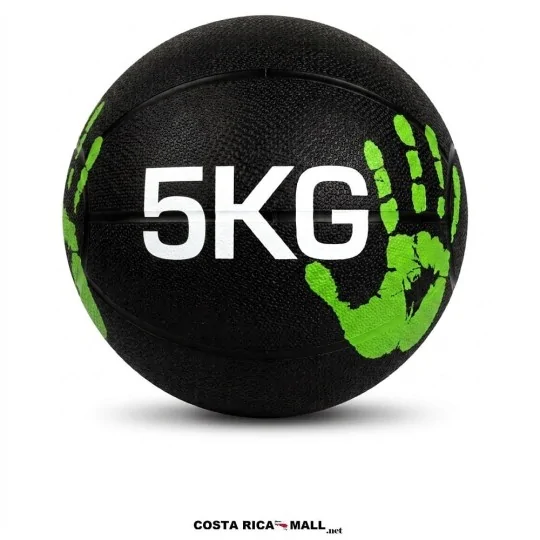 Bola Medicinal de Impacto fabricada en caucho resistente, diseñada para ejercicios de slam, entrenamiento funcional. 5 Kilos