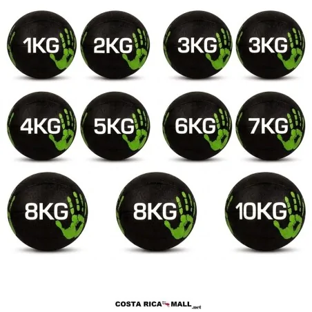 Bola Medicinal de Impacto fabricada en caucho resistente, diseñada para ejercicios de slam, entrenamiento funcional. Pesos
