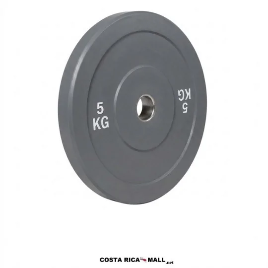 Plato para Pesas Olímpico fabricado en acero de alta resistencia, diseñado para entrenamiento de fuerza. Peso 5 kilos.