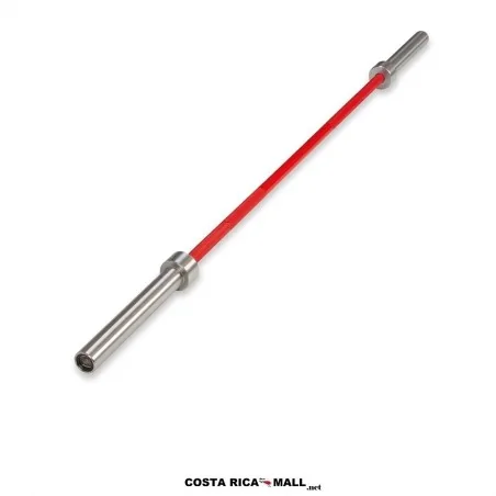Barra Olímpica 150cm fabricada en acero de alta resistencia, para entrenamiento de fuerza, musculación y levantamiento de pesas.