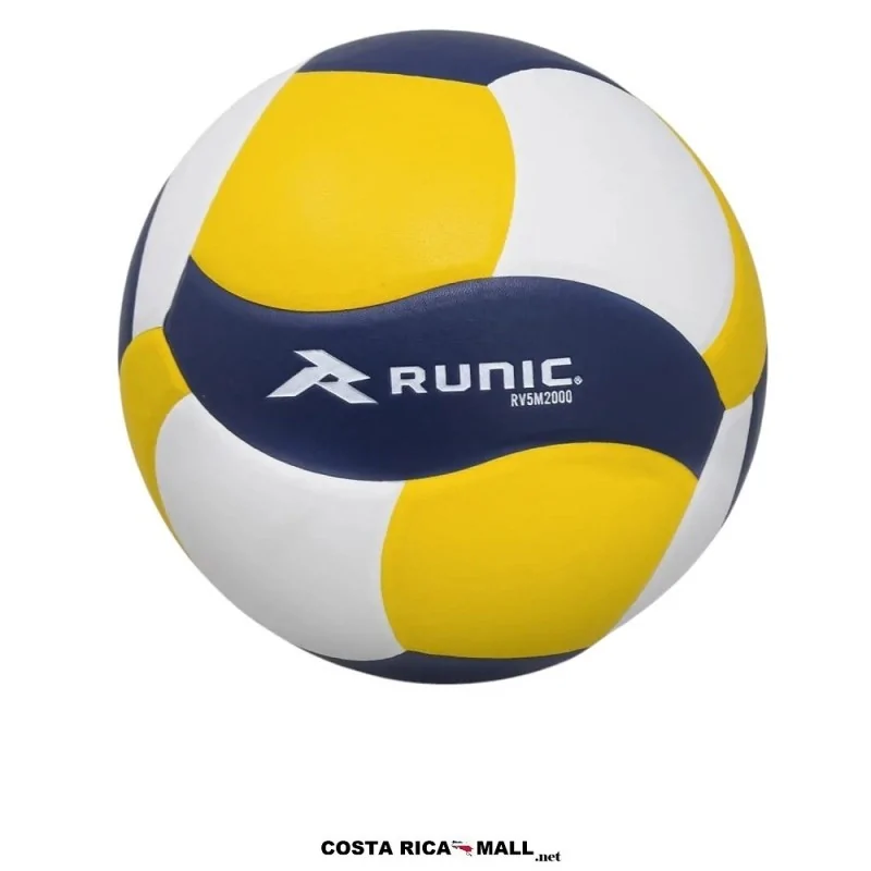 Balón de voleibol número 5 RV5M2000 RUNIC de microfibra superior tricolor vista frontal - COSTA RICA MALL