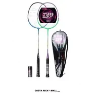 Set básico de bádminton 729 SP-7123 con 2 raquetas de hierro, 3 volantes y saco translúcido - COSTA RICA MALL