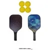Set de pickleball AD025 con 2 raquetas de diseño, 4 pelotas amarillas y estuche - COSTA RICA MALL