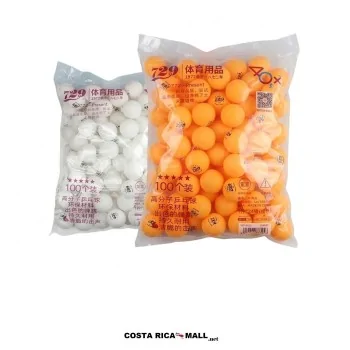 Bolas de ping pong 729 SP-7315 5 estrellas bolsa de 100 unidades blanco y naranja - COSTA RICA MALL
