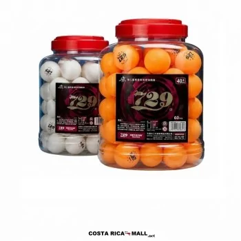 Bolas de ping pong 729 SP-7316 5 estrellas en tarro de 60 unidades blanco y naranja - COSTA RICA MALL