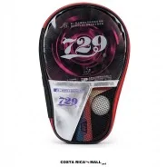 Set de ping pong 729 SP-7308B con 2 raquetas de mango largo, bola 3 estrellas y estuche protector. Estuche - COSTA RICA MALL