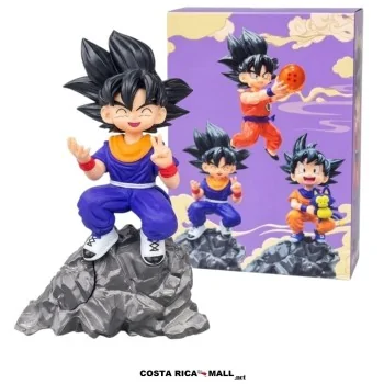 Figura coleccionable Goku niño en montículo rocoso código F895 DRAGON BALL de 22 cm en COSTA RICA MALL