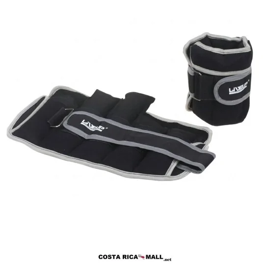 Par de pesas ajustables para tobillos y muñecas en neopreno código LS3031 marca LIVEUP en COSTA RICA MALL