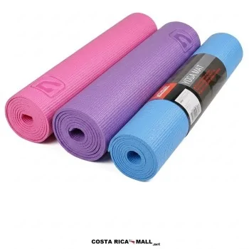 Colchonetas enrollables para yoga mat 4mm en colores azul morado y rosado código LS3231 marca LIVEUP en COSTA RICA MALL