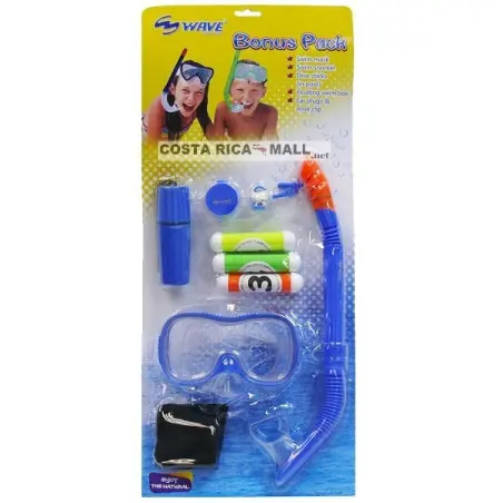 SET DE BUCEO JUNIOR SET8A WAVE. Color azul, puede variar según disponibilidad.