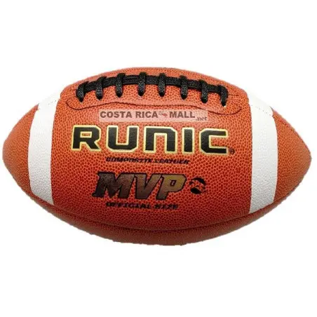 BALON PARA FUTBOL AMERICANO OFICIAL RAFW360 RUNIC. Color naranja con blanco.