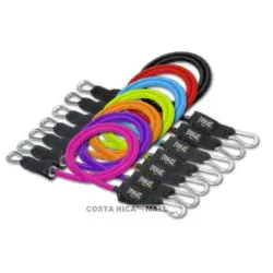 LIGAS DE RESISTENCIA LATEX CON CLIP EVLT9W010 EVERLAST. Varias resistencias según disponibilidad. Color por resistencia.