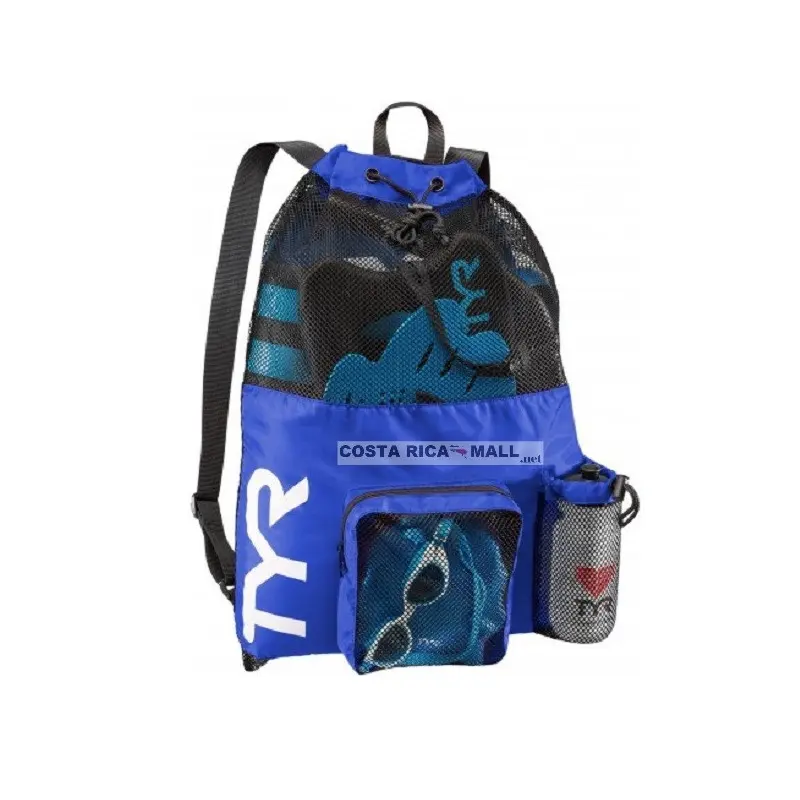 Salveque Mesh Big Mummy LBMMB428 TYR. Salveque mesh de natación TYR Big Mesh Mummy de 40L, ideal para transportar equipo. Diseño de malla para secado rápido, duradero y funcional. *No incluye accesorios.